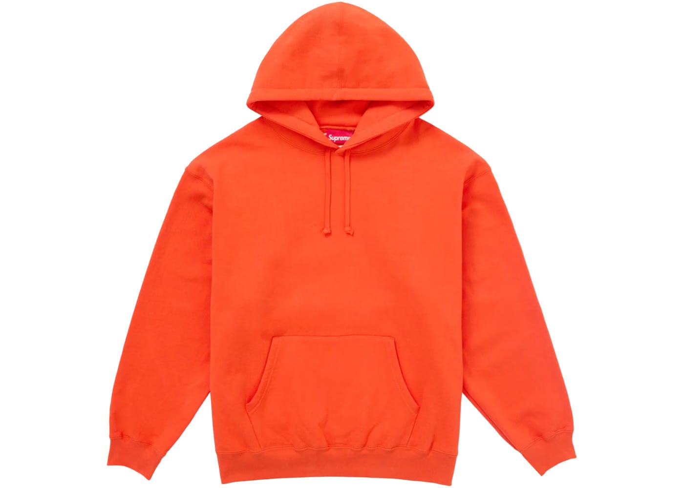 Supreme Satin Applique Hoodie Fw24 Bright Orange