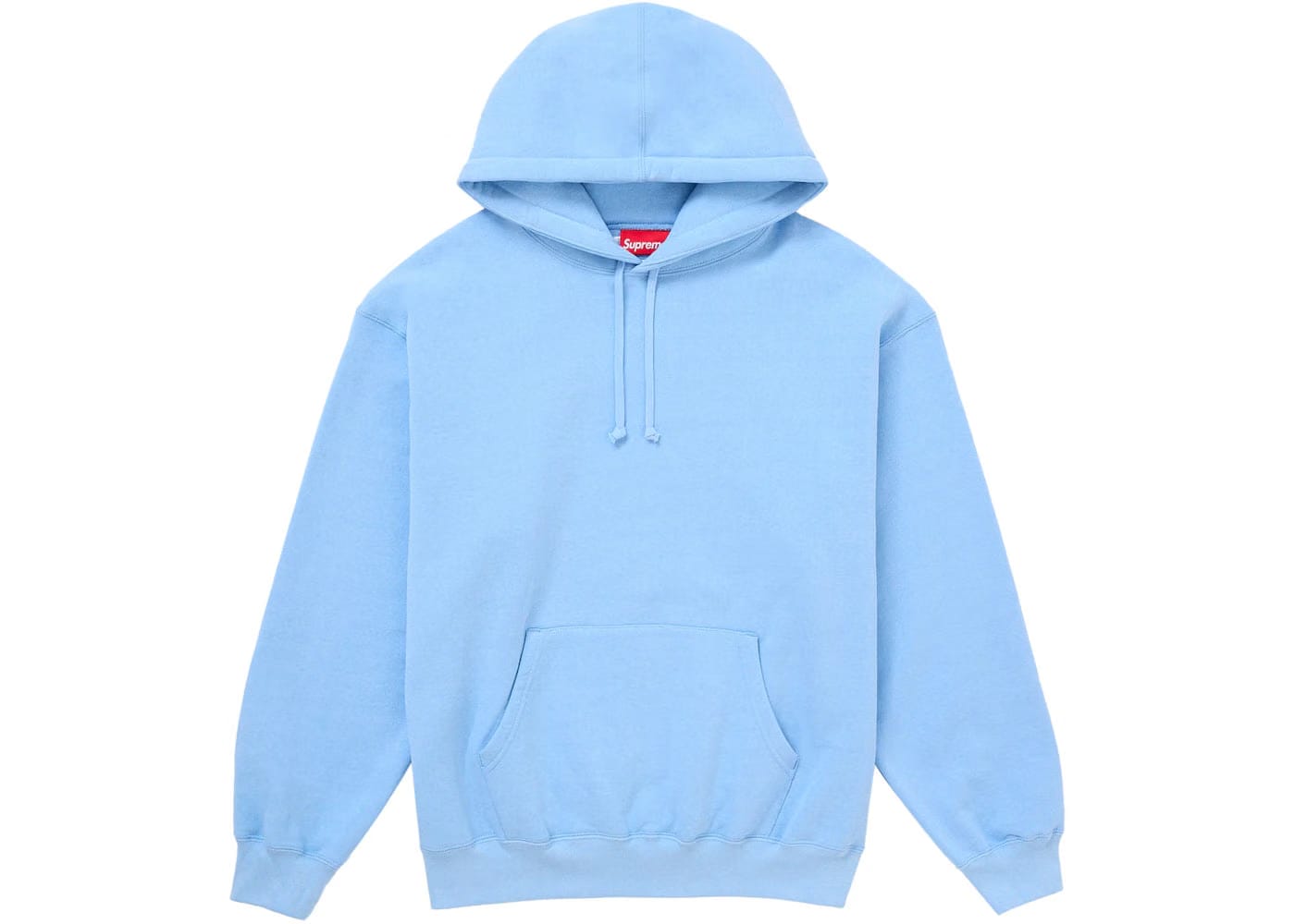 Supreme Satin Applique Hoodie Fw24 Light Blue