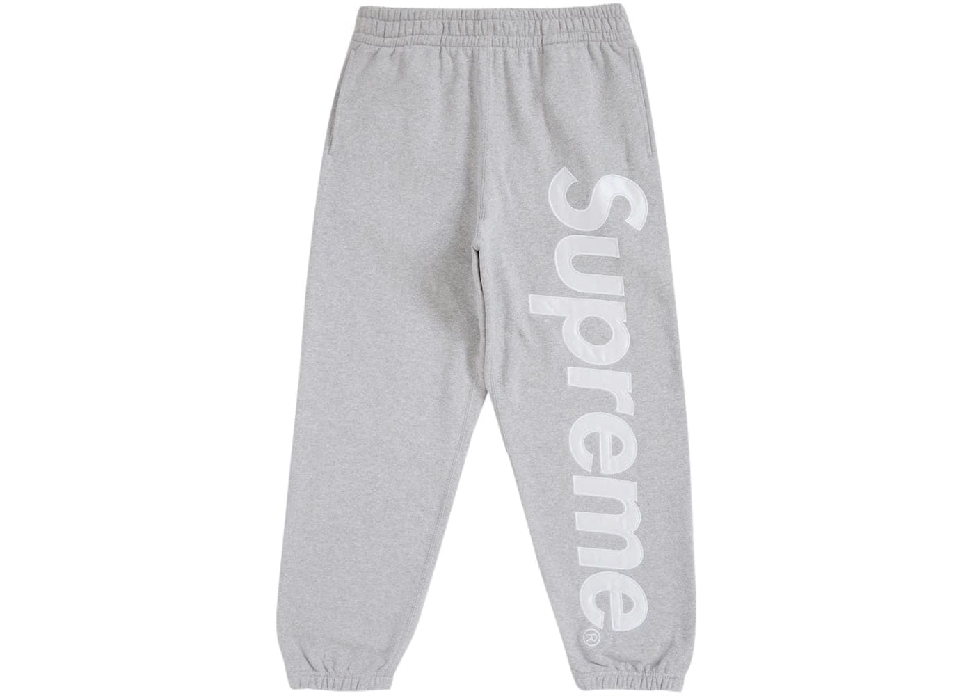 Supreme Satin Applique Sweatpant Fw24 Heather Grey