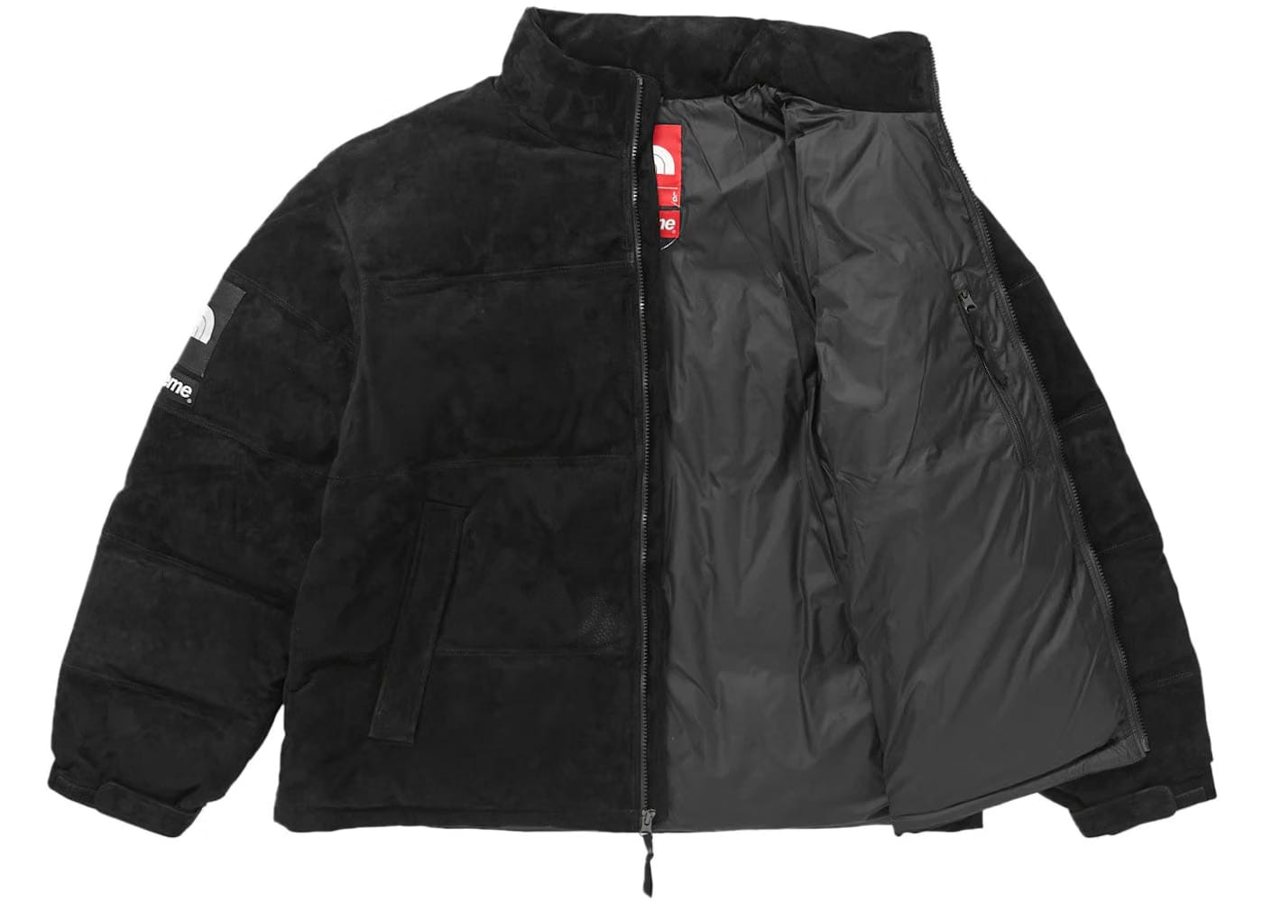 Supreme The North Face Suede Nuptse Jacket Black