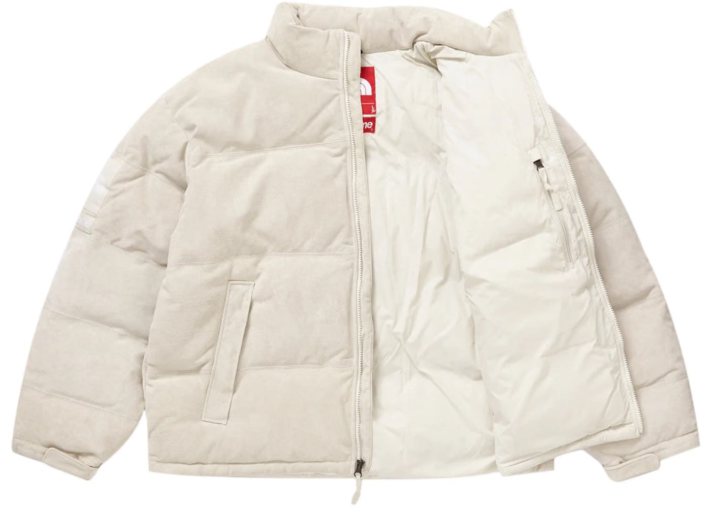 Supreme The North Face Suede Nuptse Jacket Stone