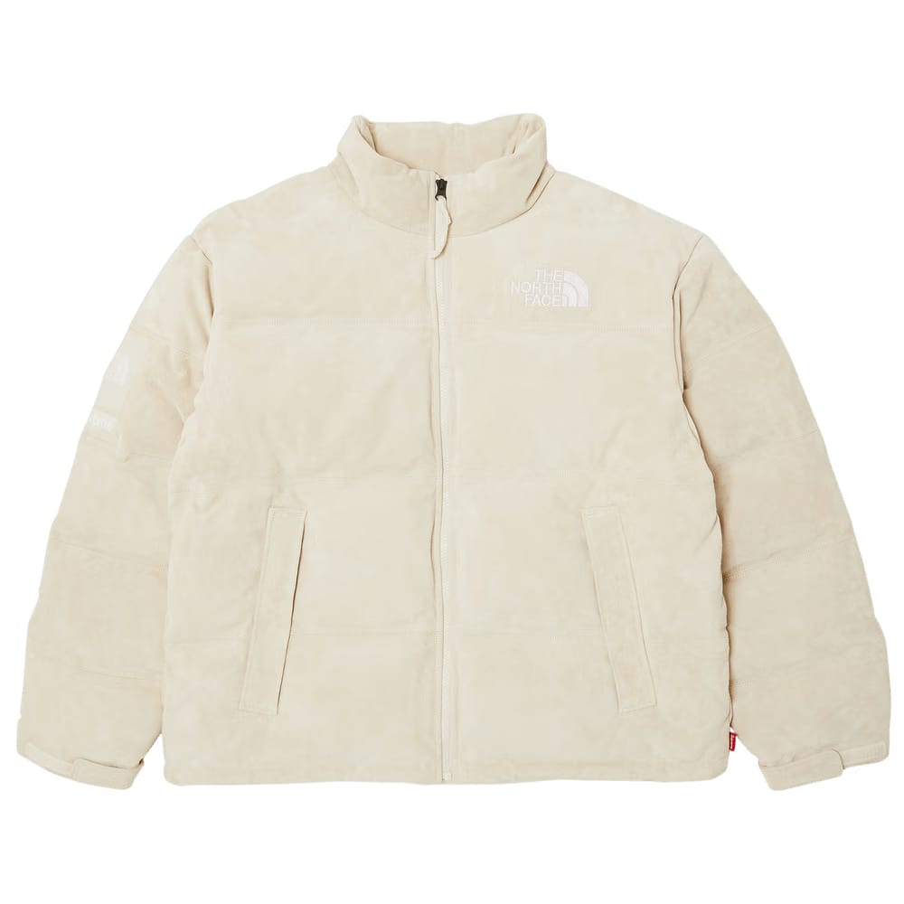 Supreme The North Face Suede Nuptse Jacket Stone