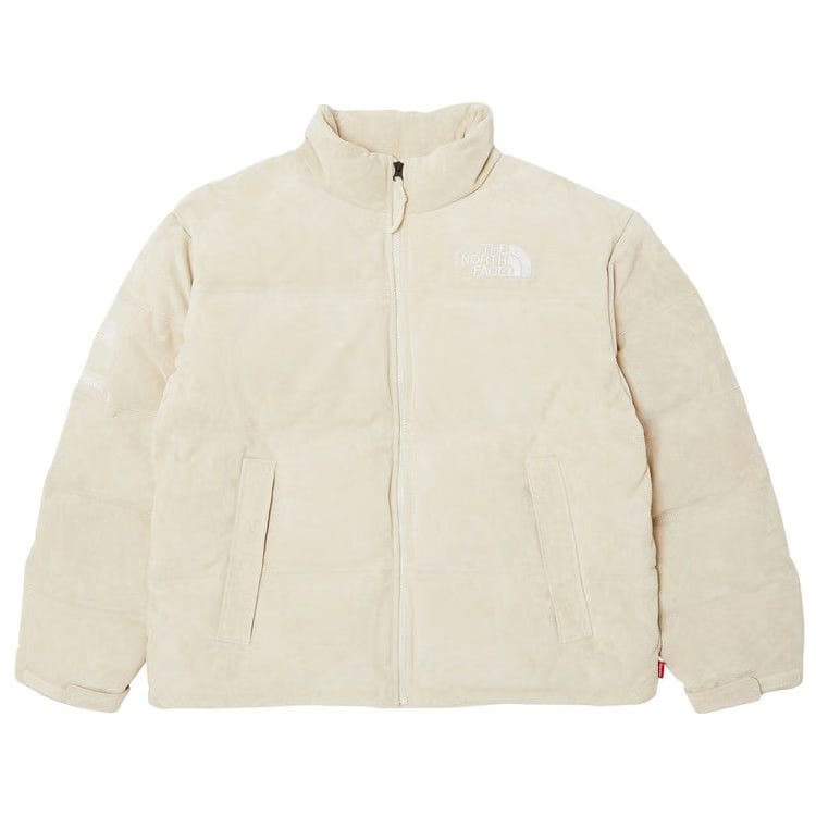 Supreme The North Face Suede Nuptse Jacket Stone