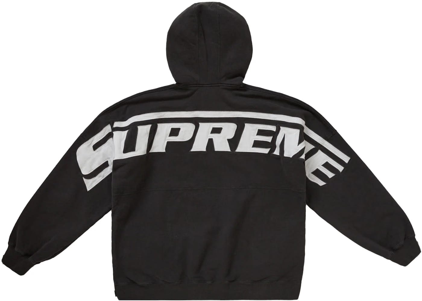 Supreme Wrapped Half Zip Hoodie Washed Black