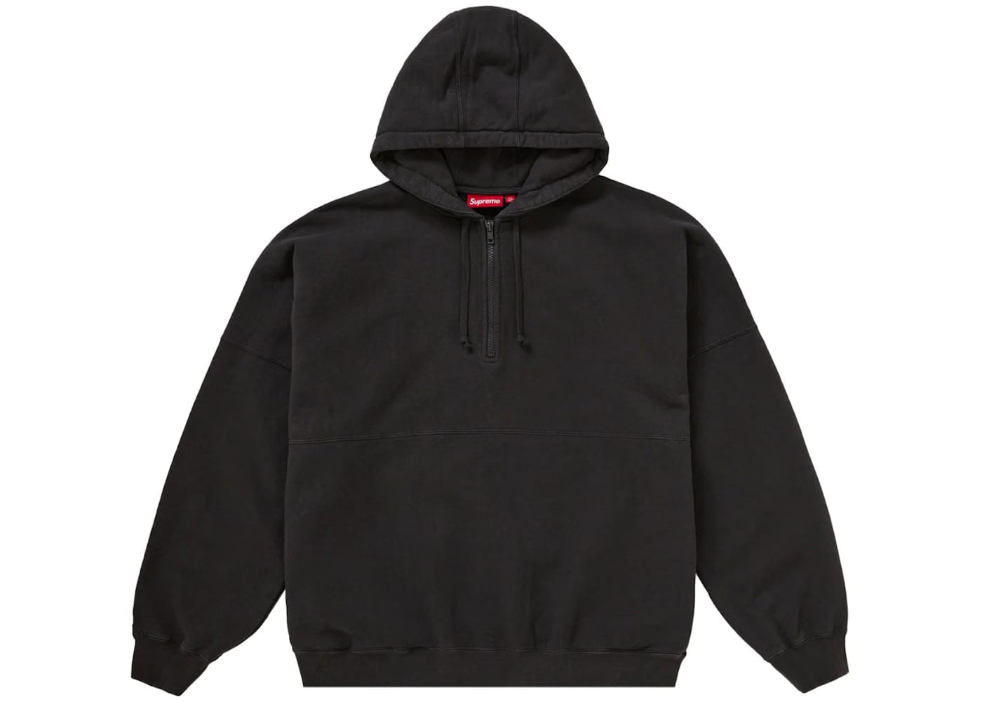 Supreme Wrapped Half Zip Hoodie Washed Black