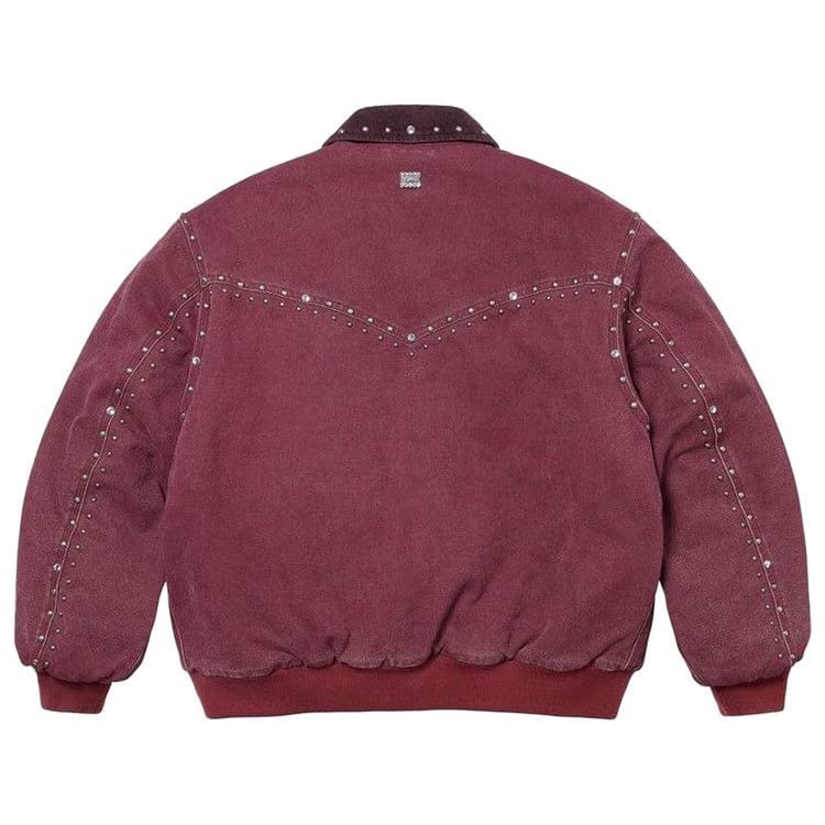 Supreme B.B. Simon Studded Work Jacket Burgundy