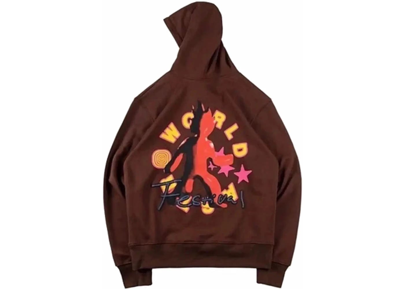 Travis Scott Astrofest Flame Guy Hoodie Brown