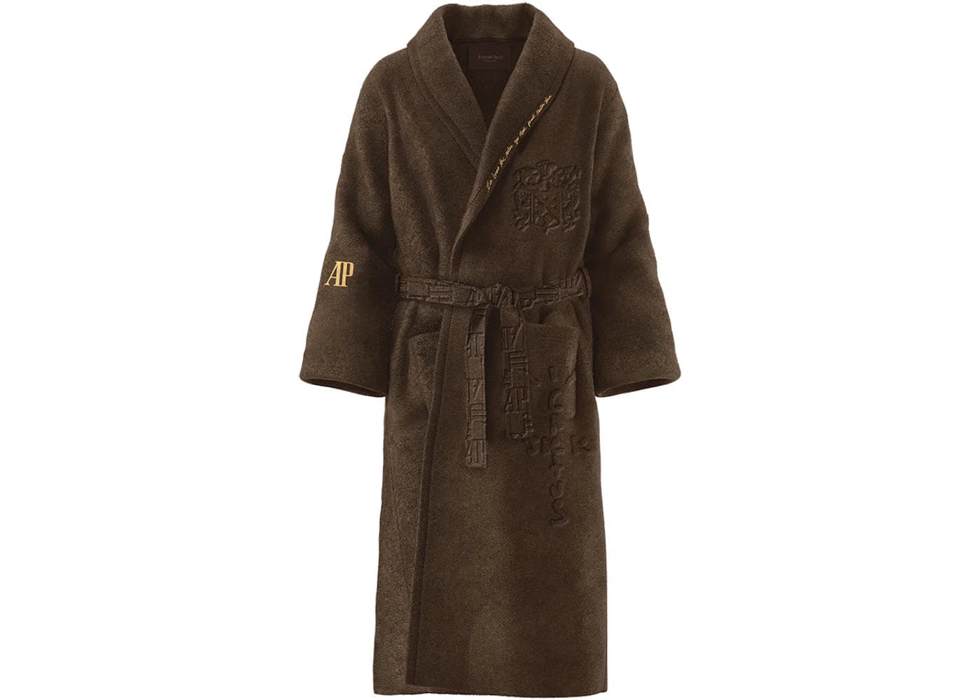 Travis Scott Cj x Audemars Piguet Logo Plush Robe Brown