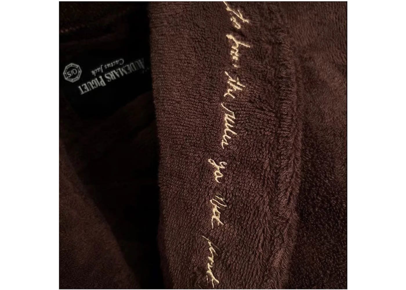 Travis Scott Cj x Audemars Piguet Logo Plush Robe Brown