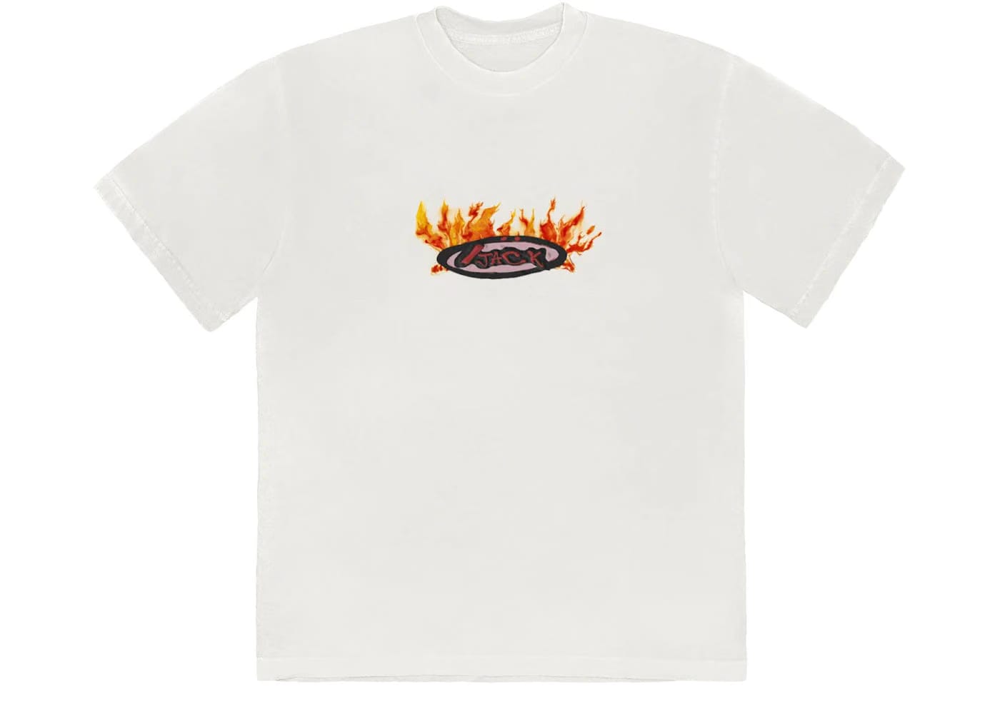 Travis Scott Cactus Jack Flame T-Shirt Cream