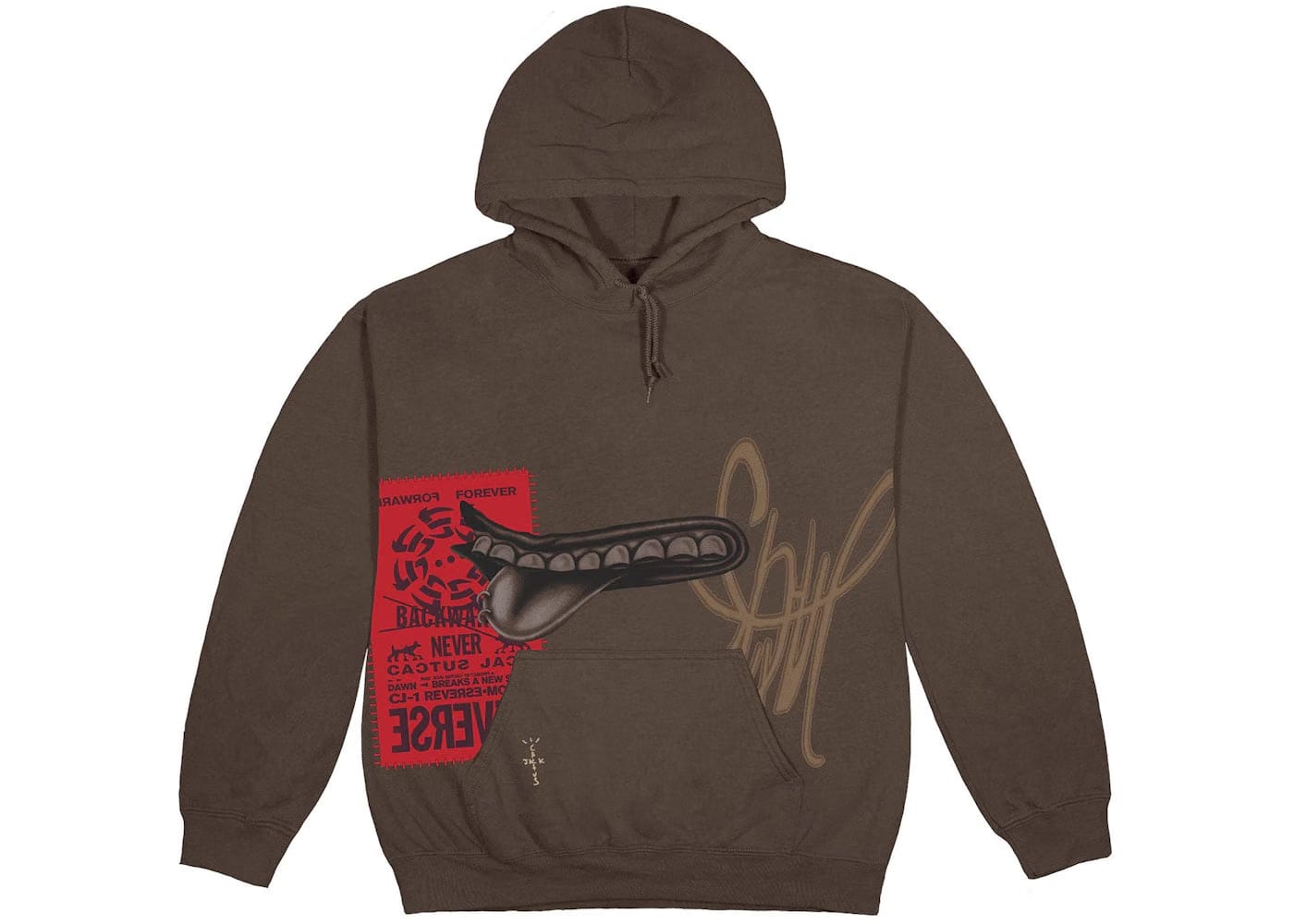 Travis Scott Grin Hoodie Brown