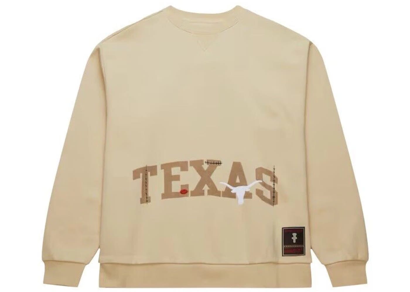 Travis Scott x Mitchell & Ness Texas Longhorns Pullover Sweatshirt Tan