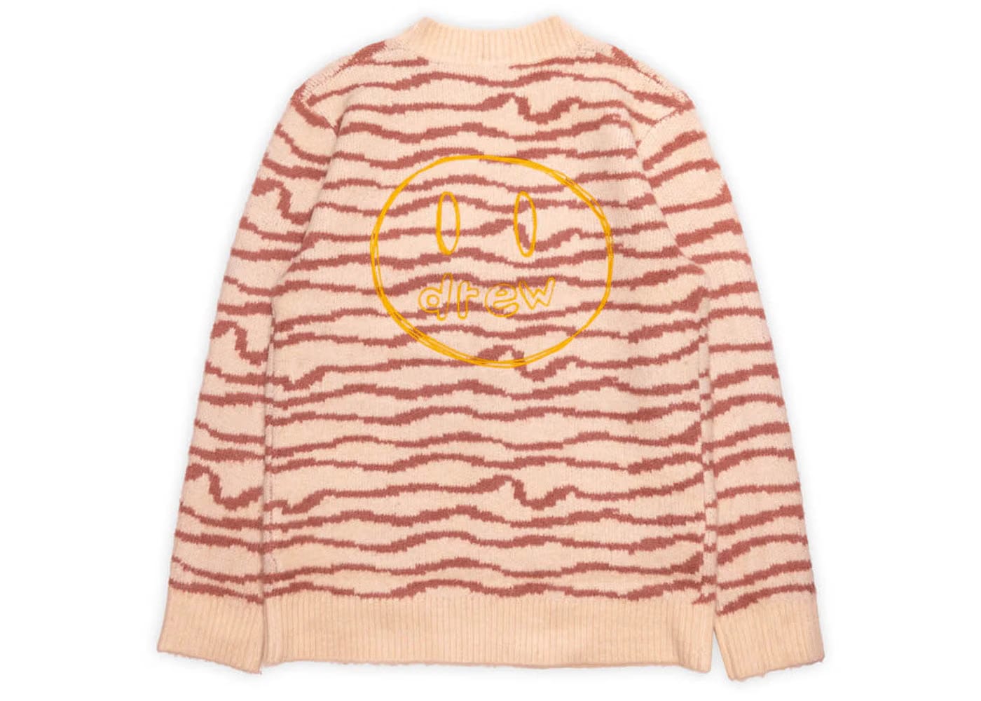 Drew House Sketch Mascot Squiggle Cardigan Ivory/Mauve