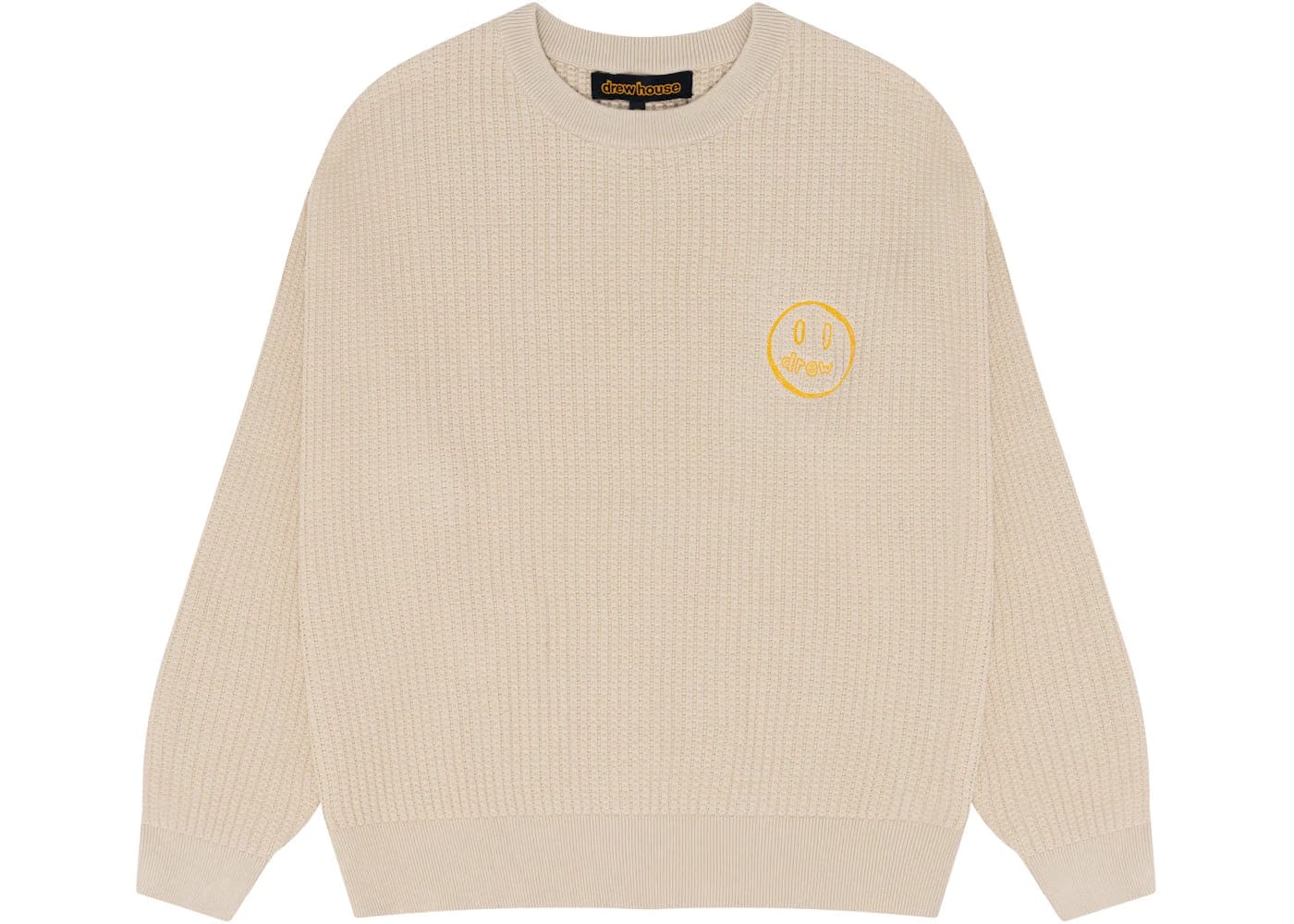 Drew House Sketch Mascot Waffle Sweater Cream
