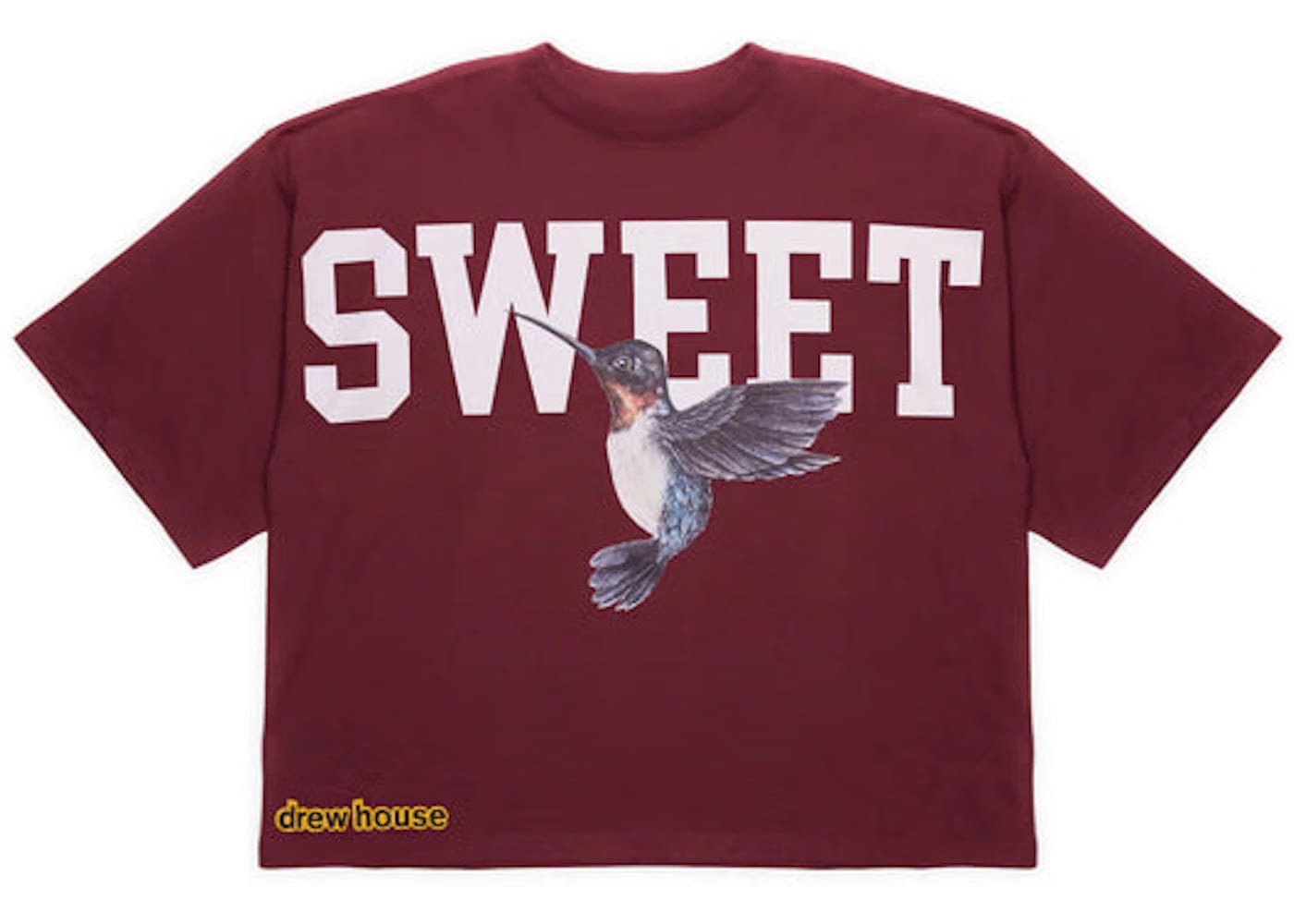 Drew House Sweet Boxy T-Shirt Maroon