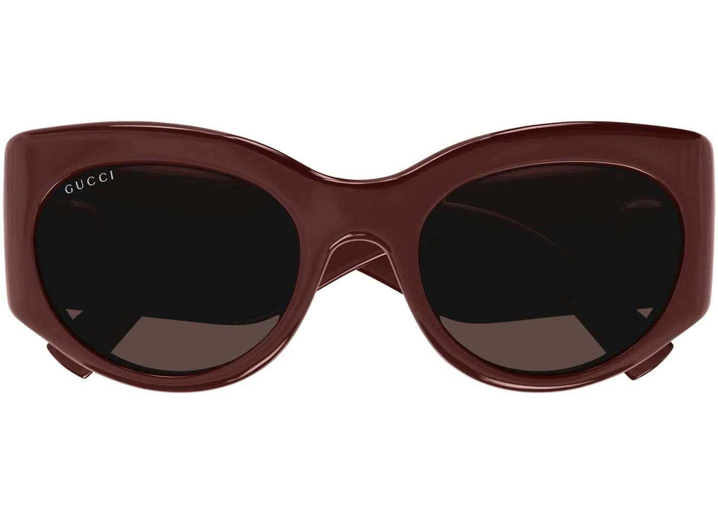 Gucci Oval Sunglasses Burgundy/Brown Gg1544S-002
