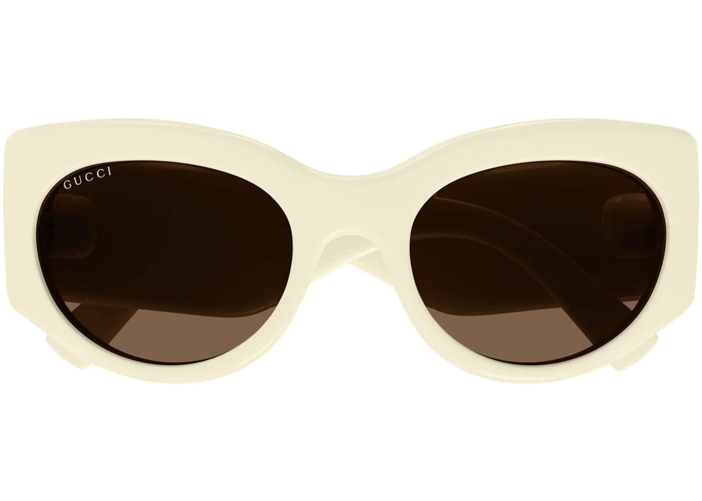 Gucci Oval Sunglasses Ivory/Brown Gg1544S-004