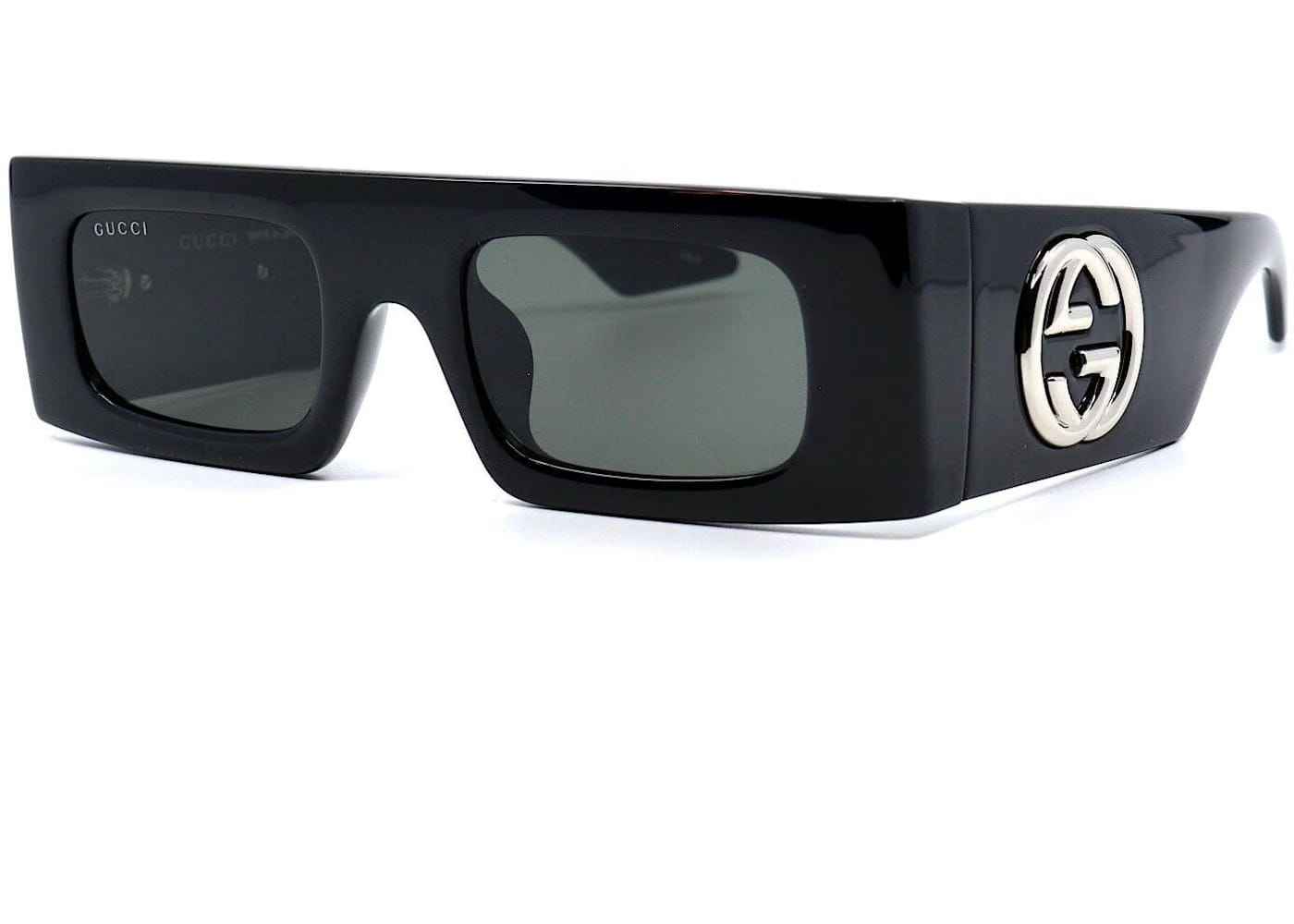 Gucci Rectangle Sunglasses Black/Grey Gg1646S-001