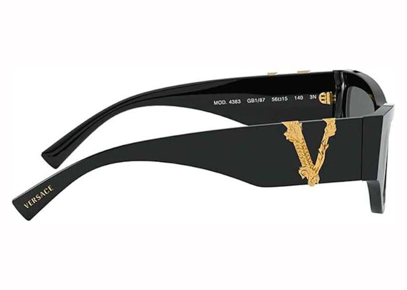 Versace Cat-Eye Sunglasses Black Ve4383 Gb1/87