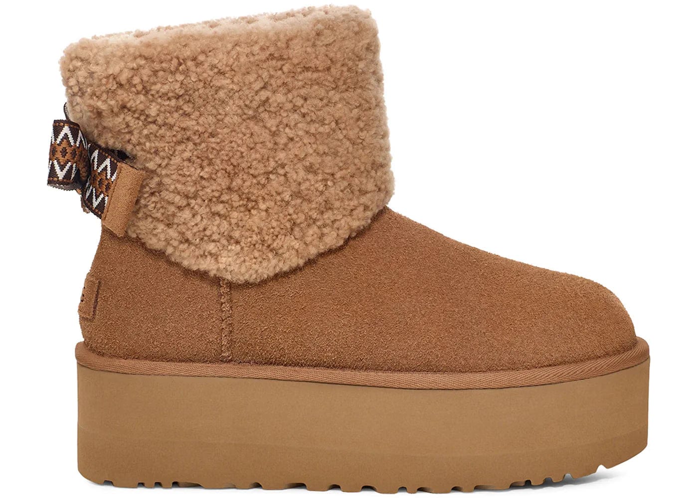 Ugg Classic Mini Maxi Curly Boot Chestnut Womens