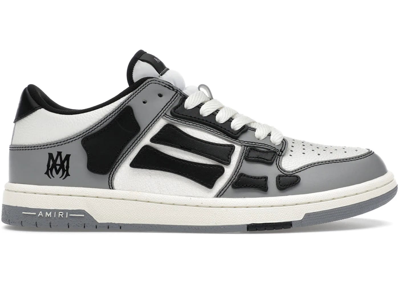 Amiri Skel Top Low Varsity - Grey Black