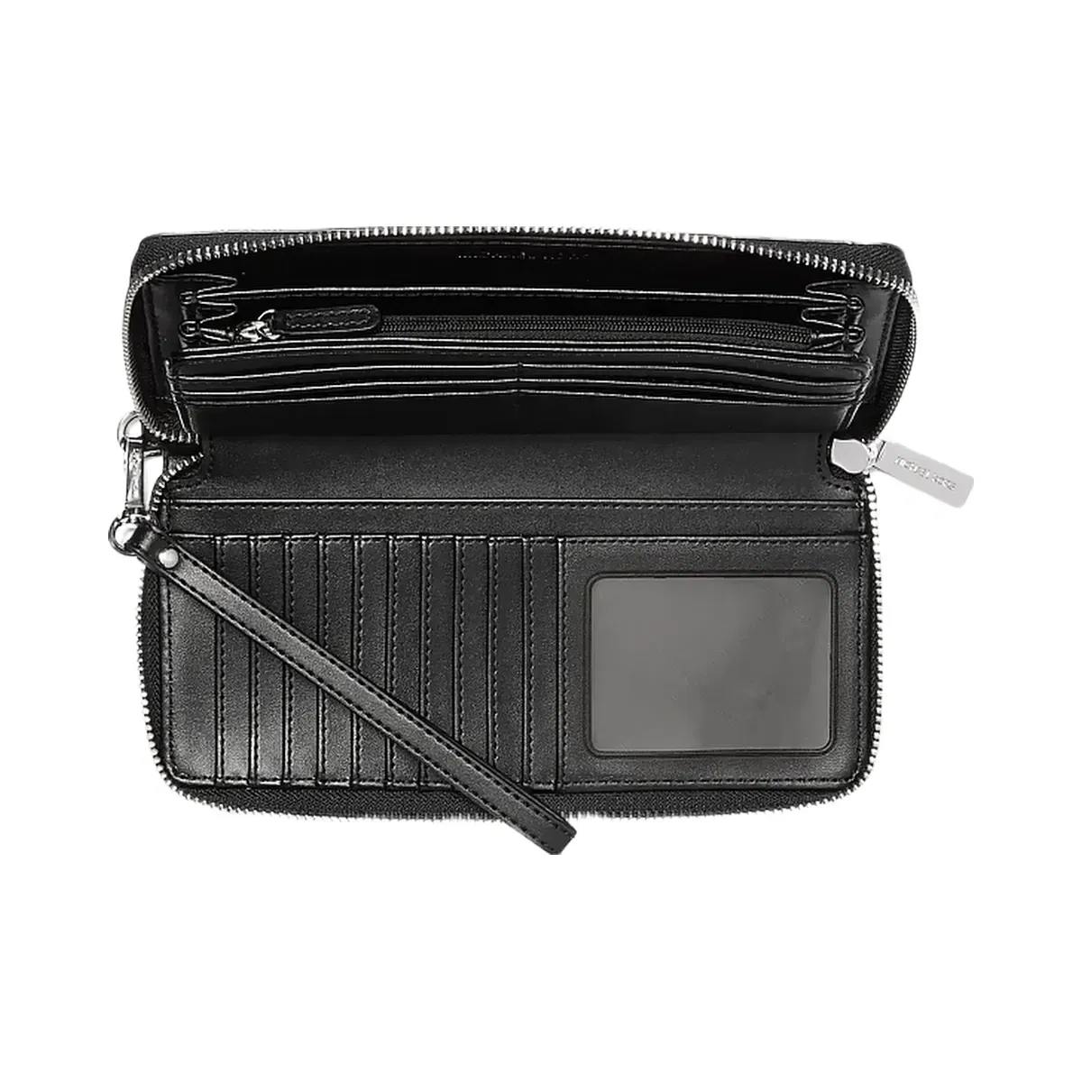 Michael Kors Jet Set Travel Large Signature Logo Continental Wallet Black