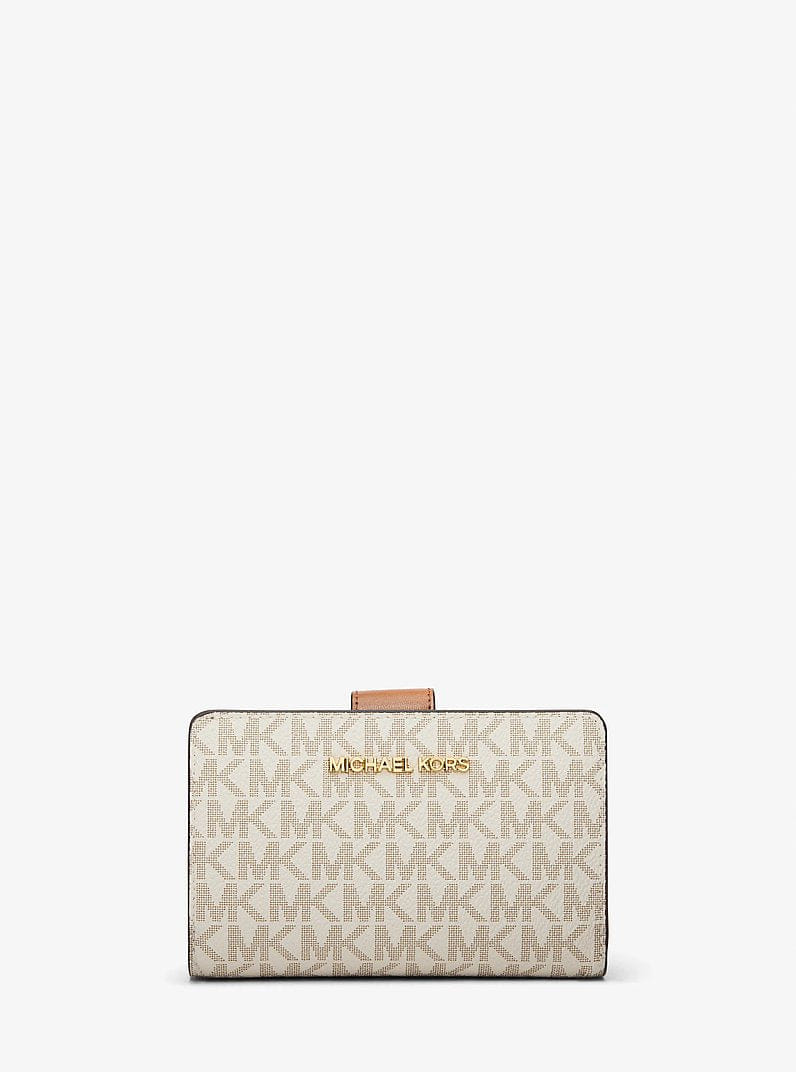 Michael Kors Medium Signature Logo Wallet Vanilla