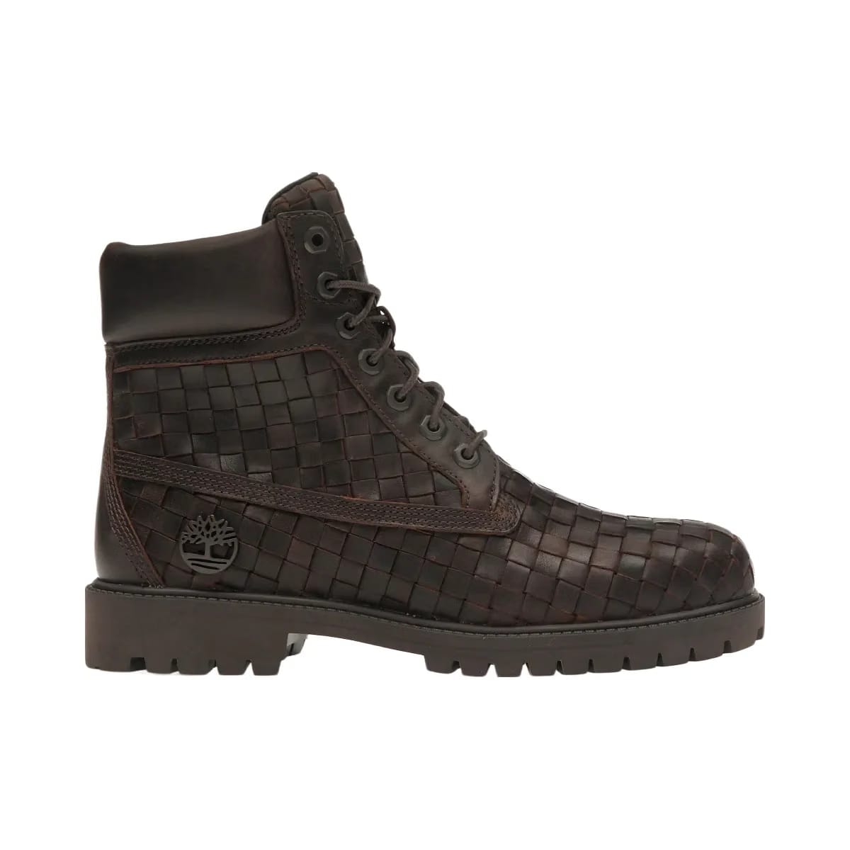 Timberland 6 Inch Premium Boot Woven Leather - Dark Brown