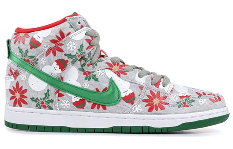 Nike Sb Dunk High Concepts Ugly Christmas Sweater Grey (Special Box)