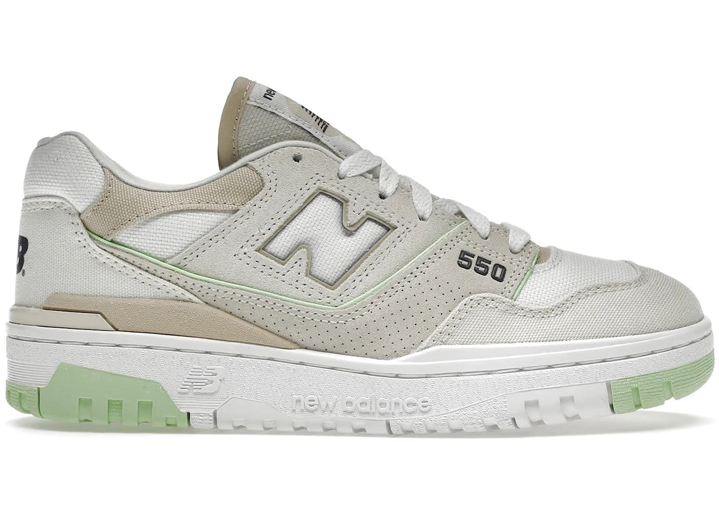 New Balance 550 Turtledove Green Aura Womens