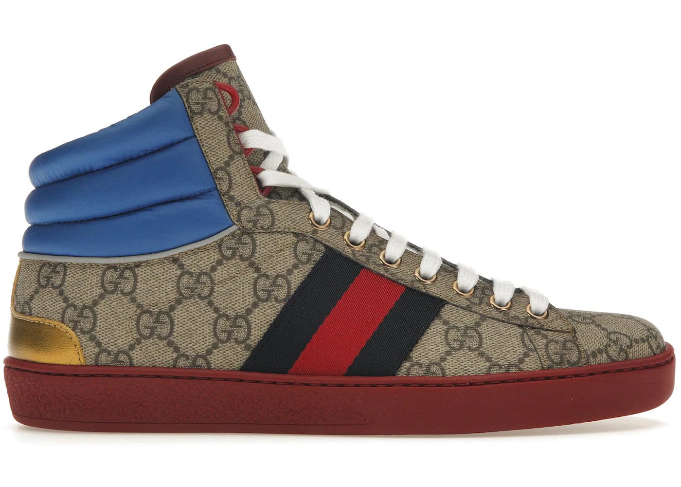Gucci Ace Gg High Top Beige Ebony