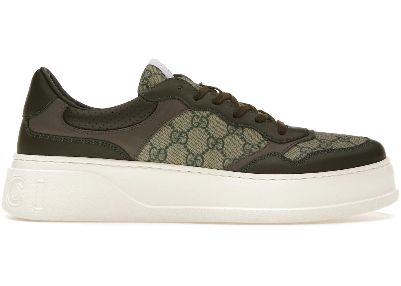 Gucci Gg Supreme Sneaker Beige Green