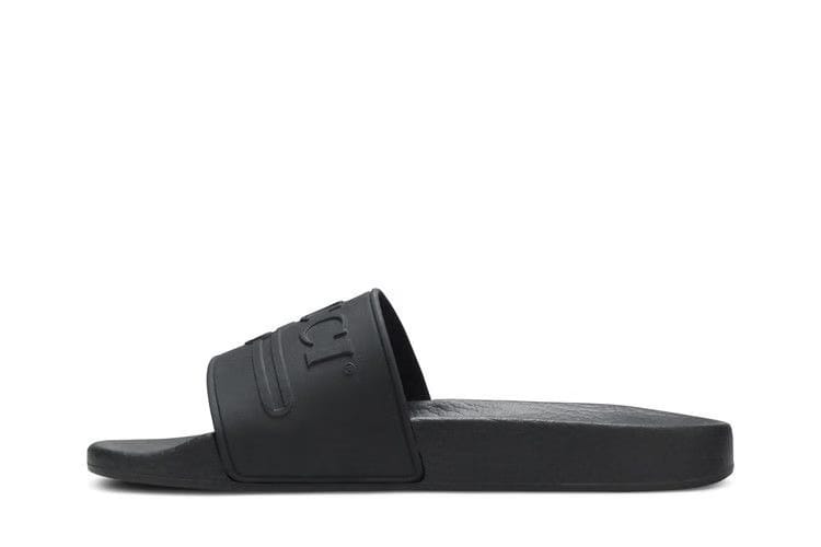 Gucci Wmns Logo Rubber Slide 'Black'