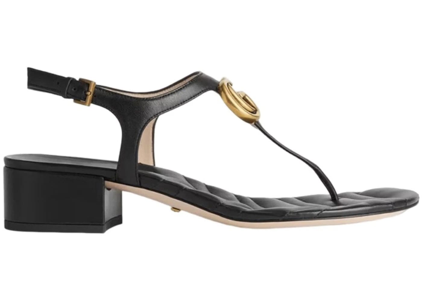 Gucci Marmont Double G Sandal Black Womens