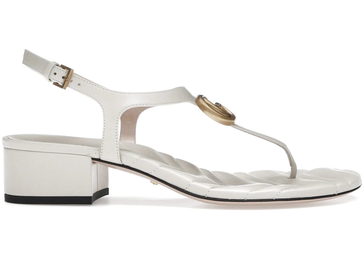 Gucci Marmont Double G Sandal White Womens