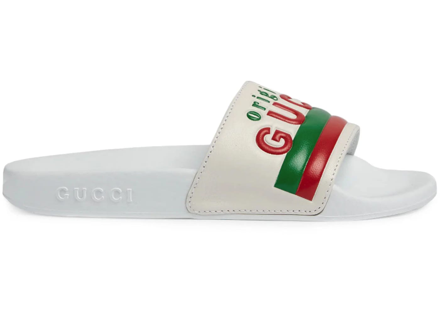 Gucci Original Gucci Slide White Green Red Kids