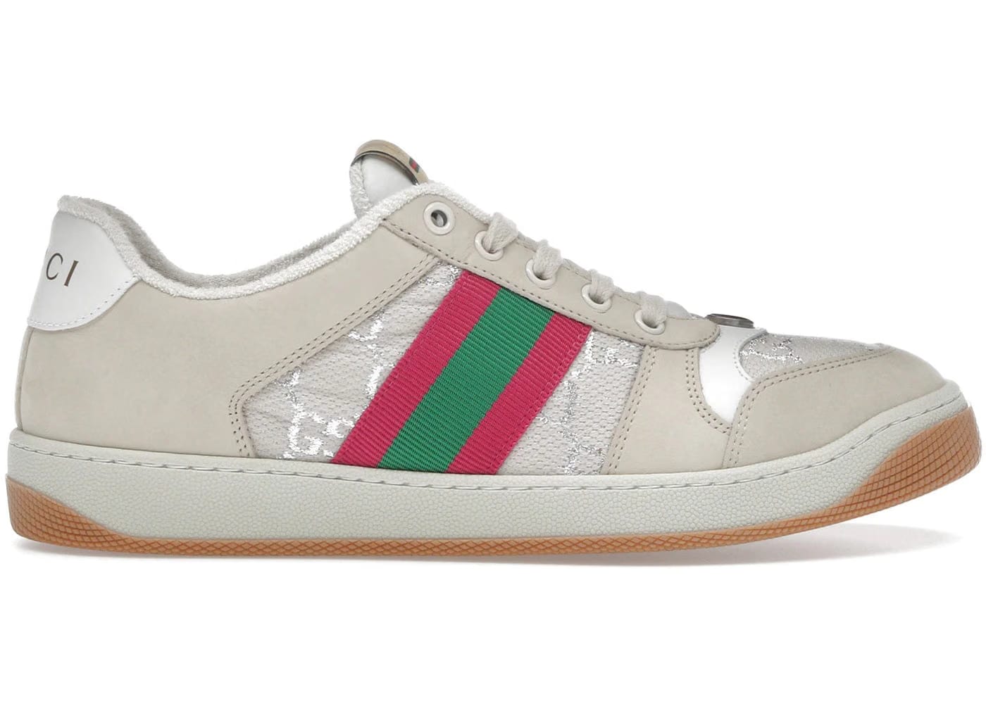 Gucci Screener Cream Leather Womens
