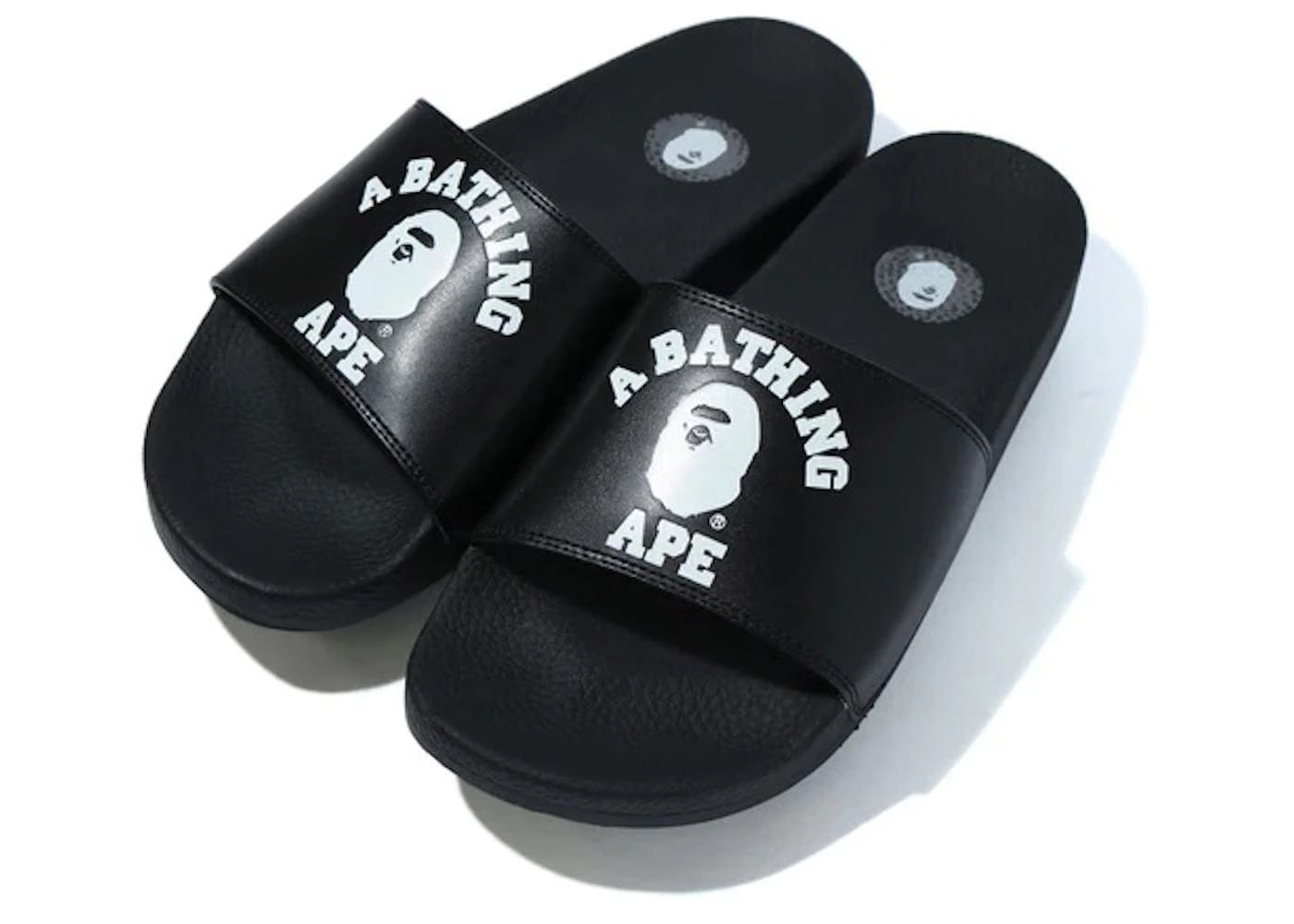 A Bathing Ape College Slide Sandals Black (Fw22)
