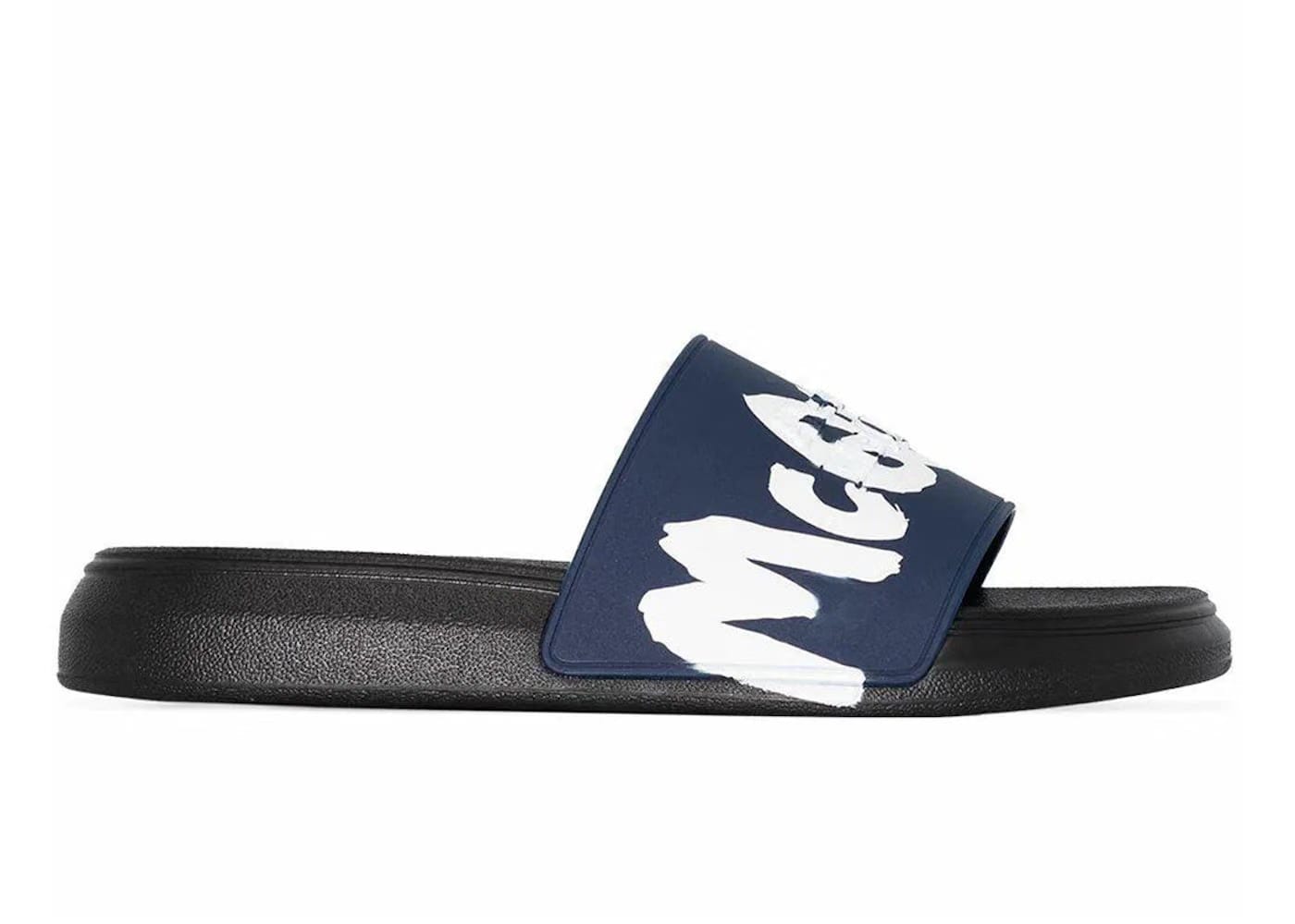 Alexander McQueen Rubber Pool Slide Graffiti - Midnight Petrol