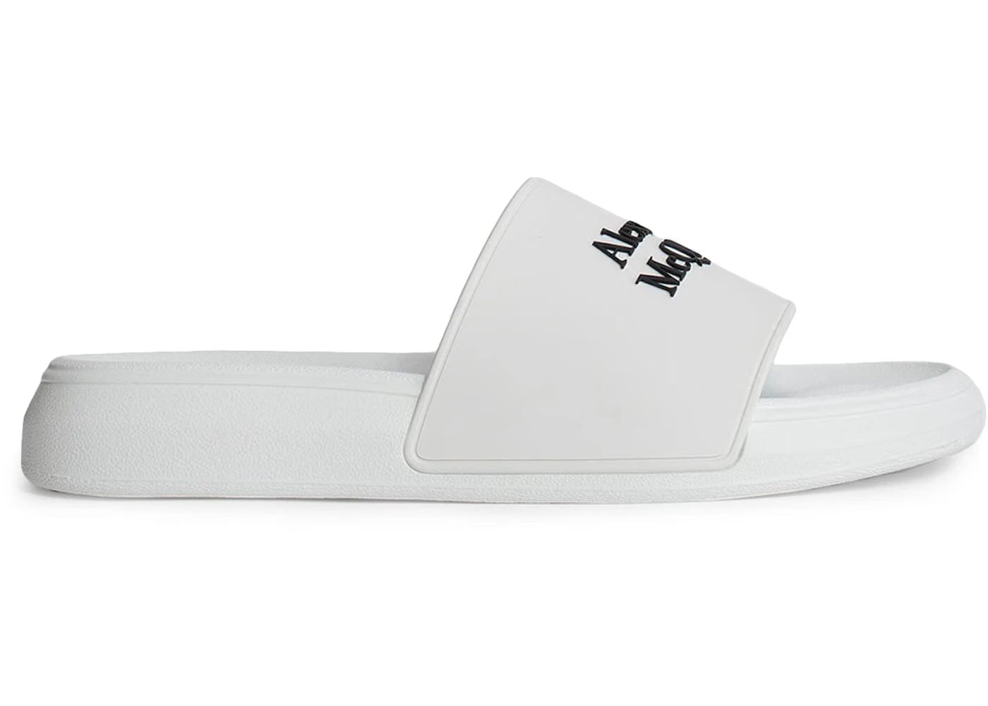 Alexander McQueen Logo Pool Slides White