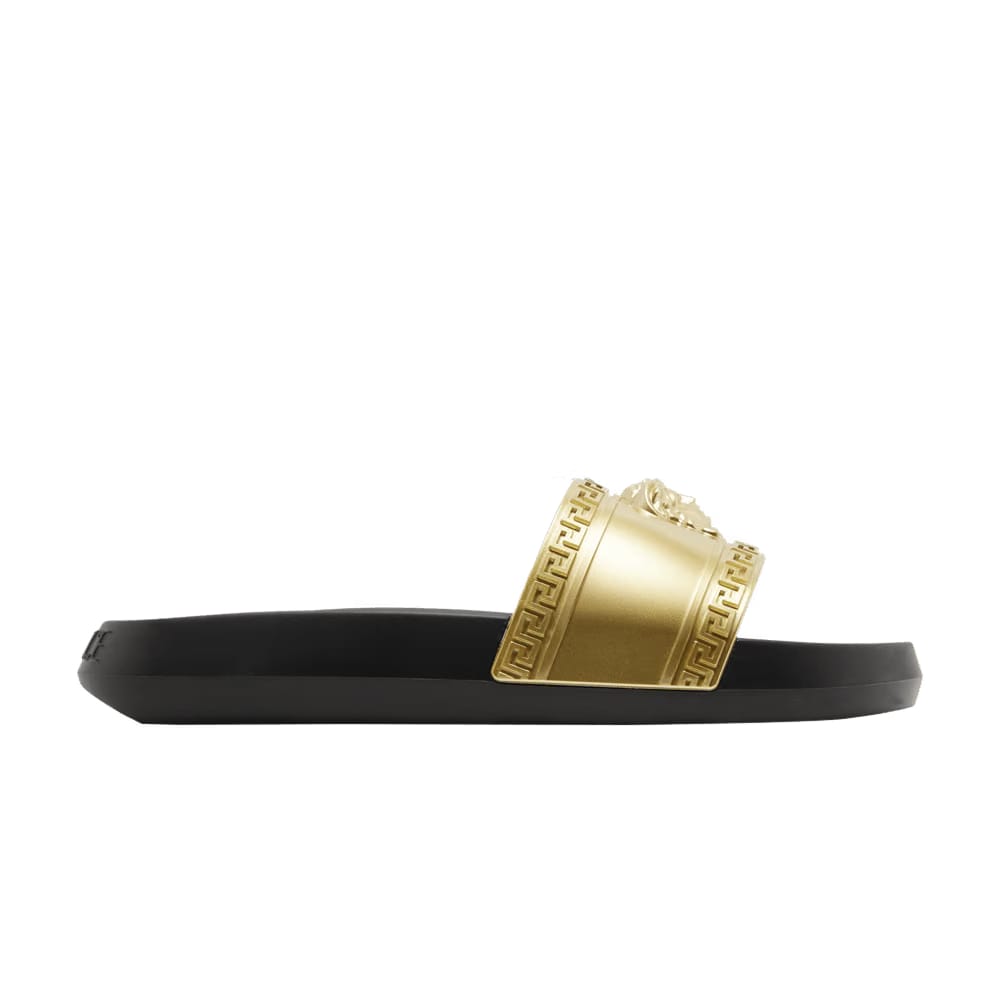 Versace Palazzo Medusa Pool Slide Gold Black