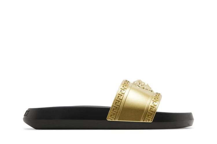 Versace Palazzo Medusa Pool Slide Gold Black