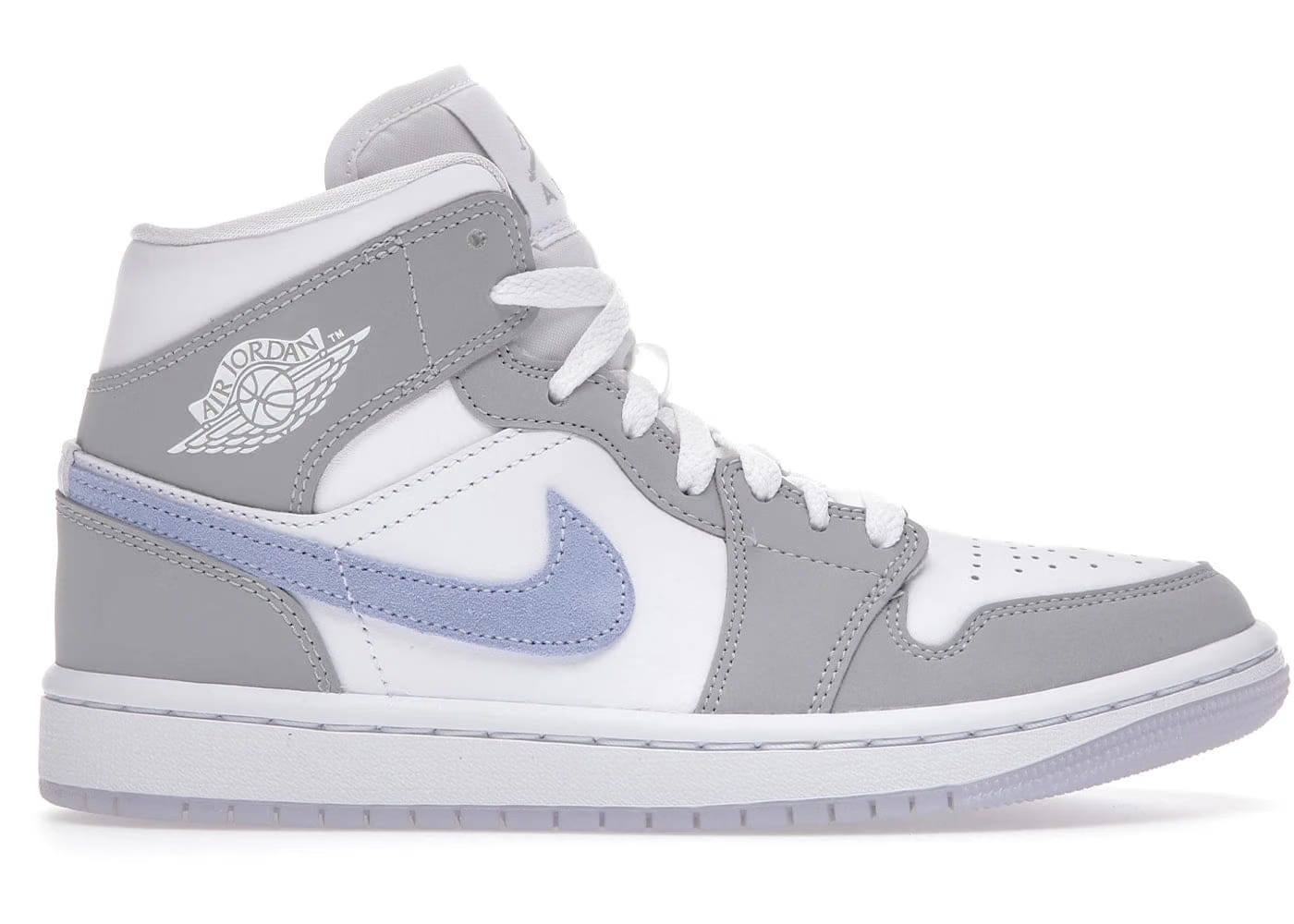 Wmns Air Jordan 1 Mid Wolf Grey Aluminum