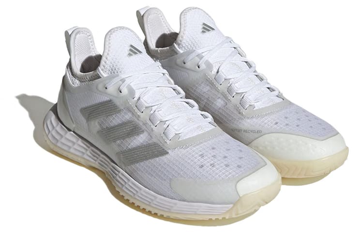 Adidas Adizero Ubersonic 4.1 Cloud White Silver Metallic Grey (Women'S)