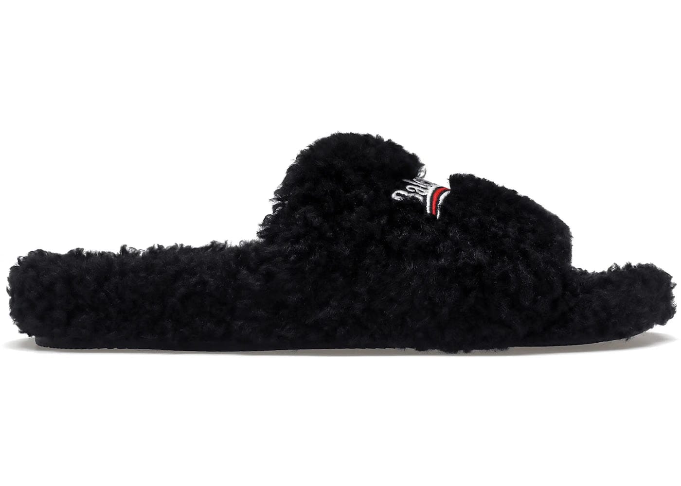 Balenciaga Wmns Furry Slides 'Black Red'