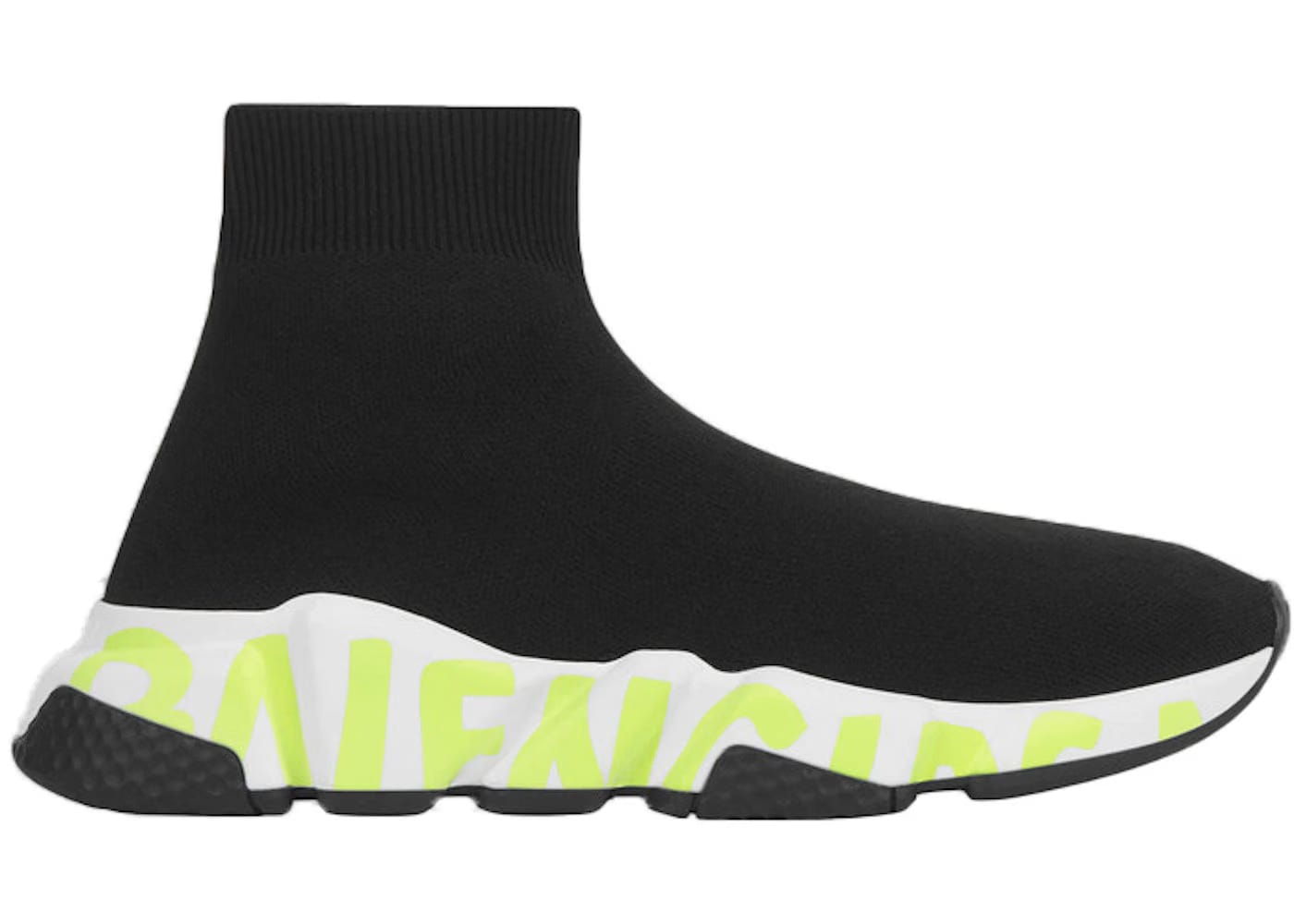 Balenciaga Graffiti Speed Black Fluo Green Womens