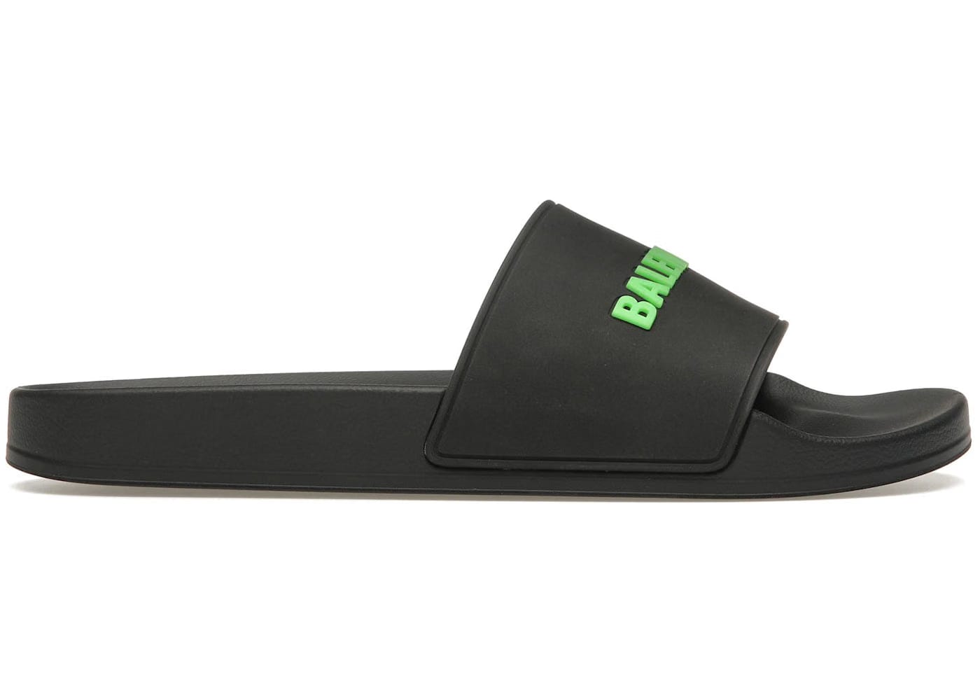 Balenciaga Wmns Pool Slides 'Black Fluo Green'