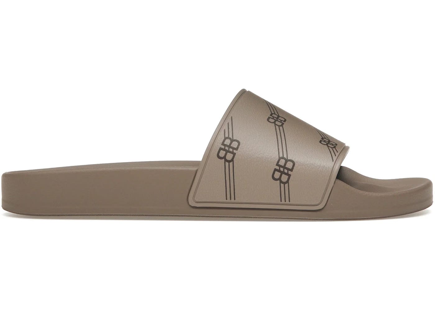 Balenciaga Pool Slides Dark Beige Womens