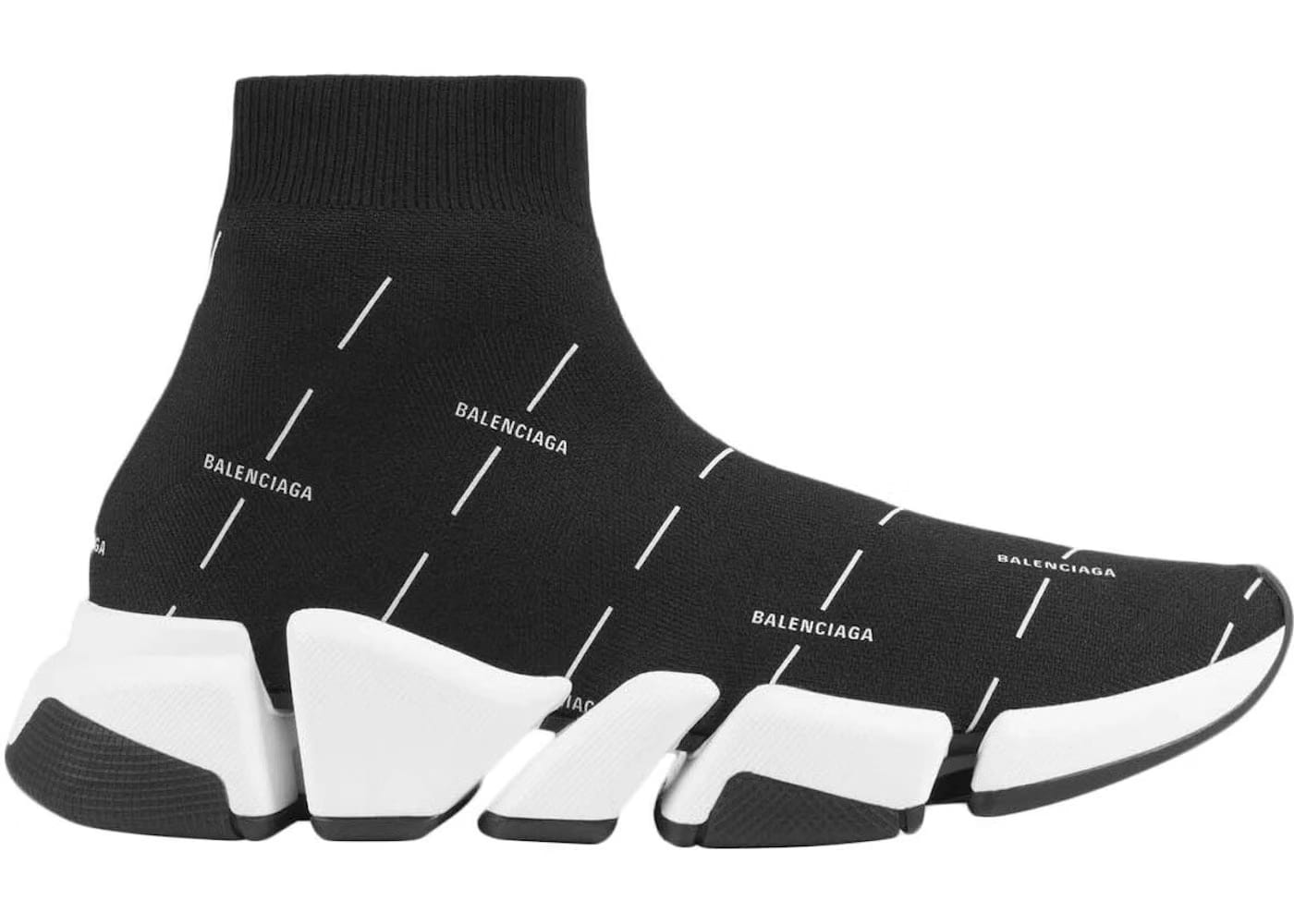 Balenciaga Wmns Speed 2.0 Sneaker 'Black Logo Licence Printed'