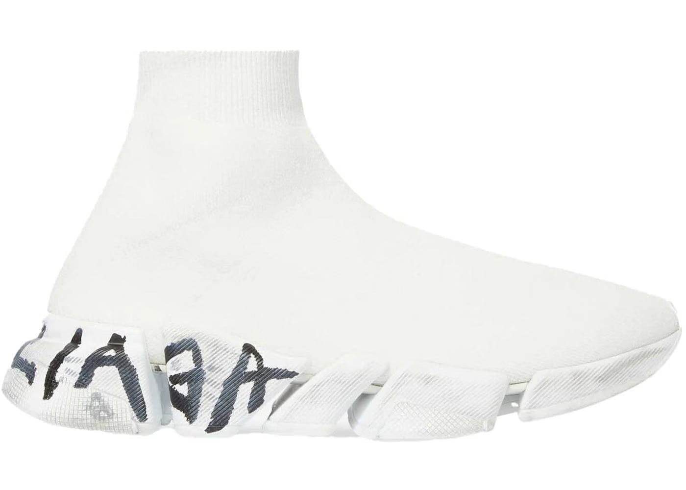 Balenciaga Wmns Speed 2.0 Sneaker 'Worn-Out Graffiti - Eggshell'